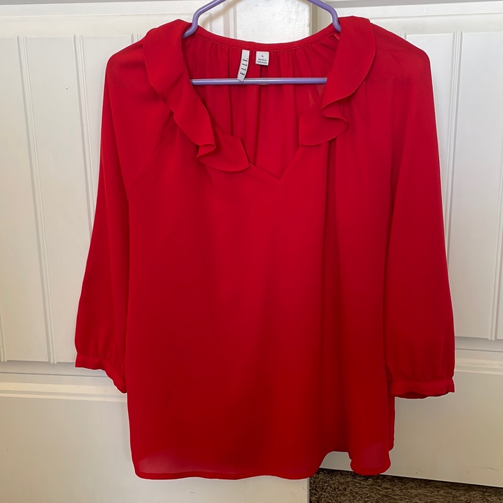Red Elle Blouse